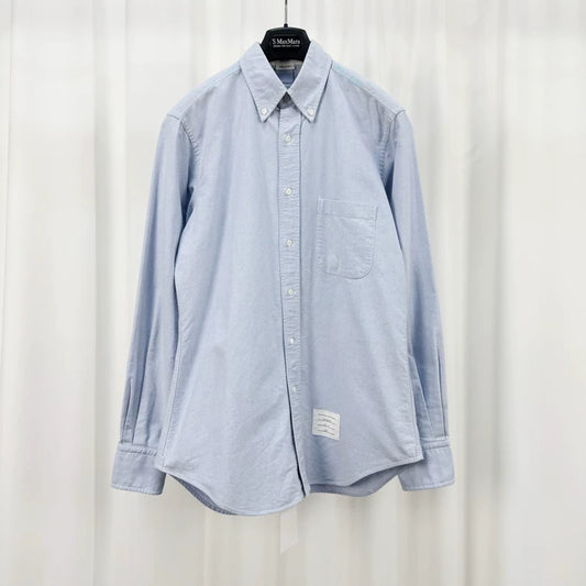 Thom Browne Light Blue Button-Up Shirt-yf