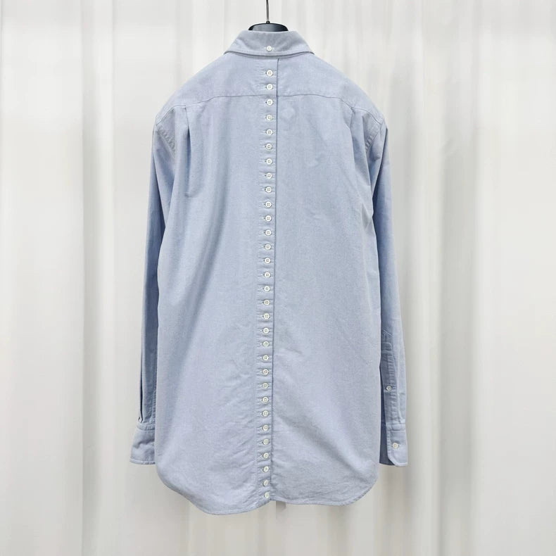 Thom Browne Light Blue Button-Up Shirt-yf