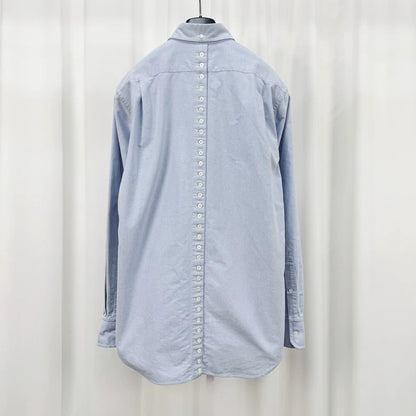 Thom Browne Light Blue Button-Up Shirt-yf