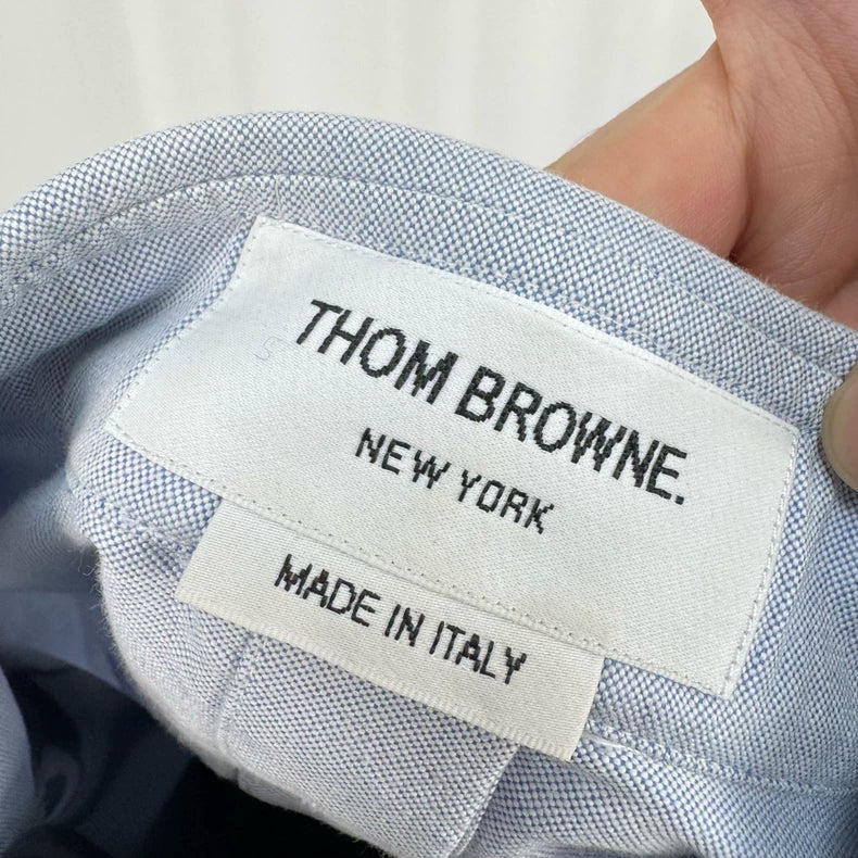 Thom Browne Light Blue Button-Up Shirt-yf