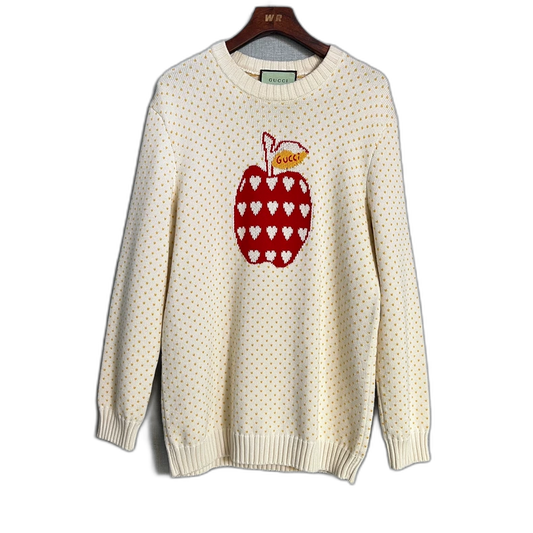 Gucci Apple Heart Logo Knit Sweater