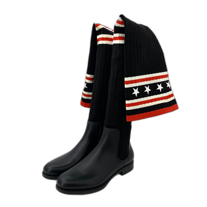 Givenchy Black Star Pattern Long Boots