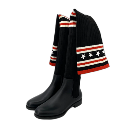 Givenchy Black Star Pattern Long Boots