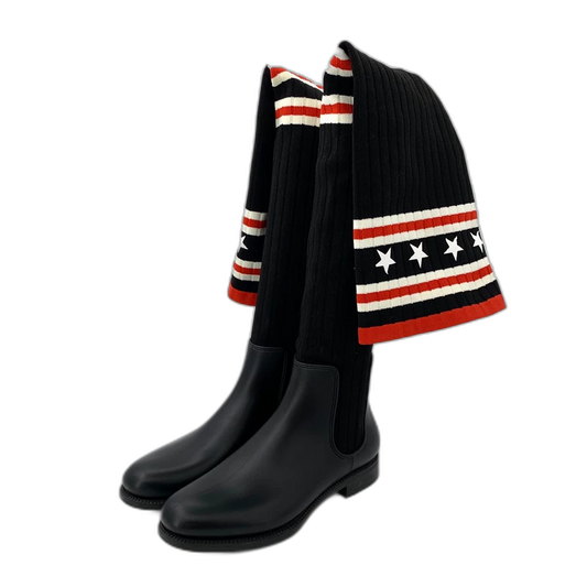 Givenchy Black Star Pattern Long Boots