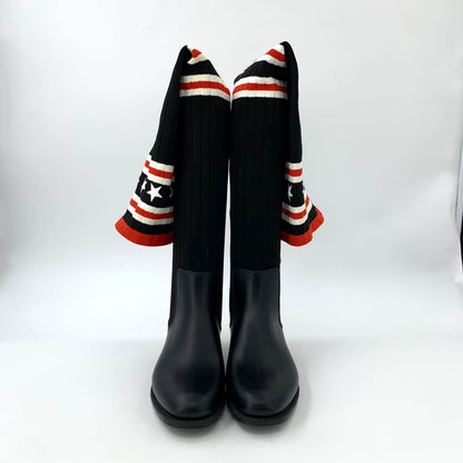 Givenchy Black Star Pattern Long Boots