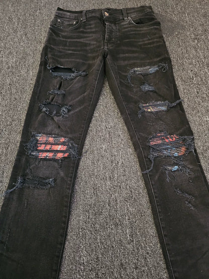 Amiri MX1 Distressed Black Jeans-yf