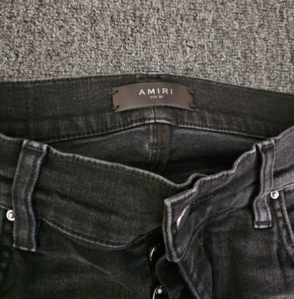 Amiri MX1 Distressed Black Jeans-yf