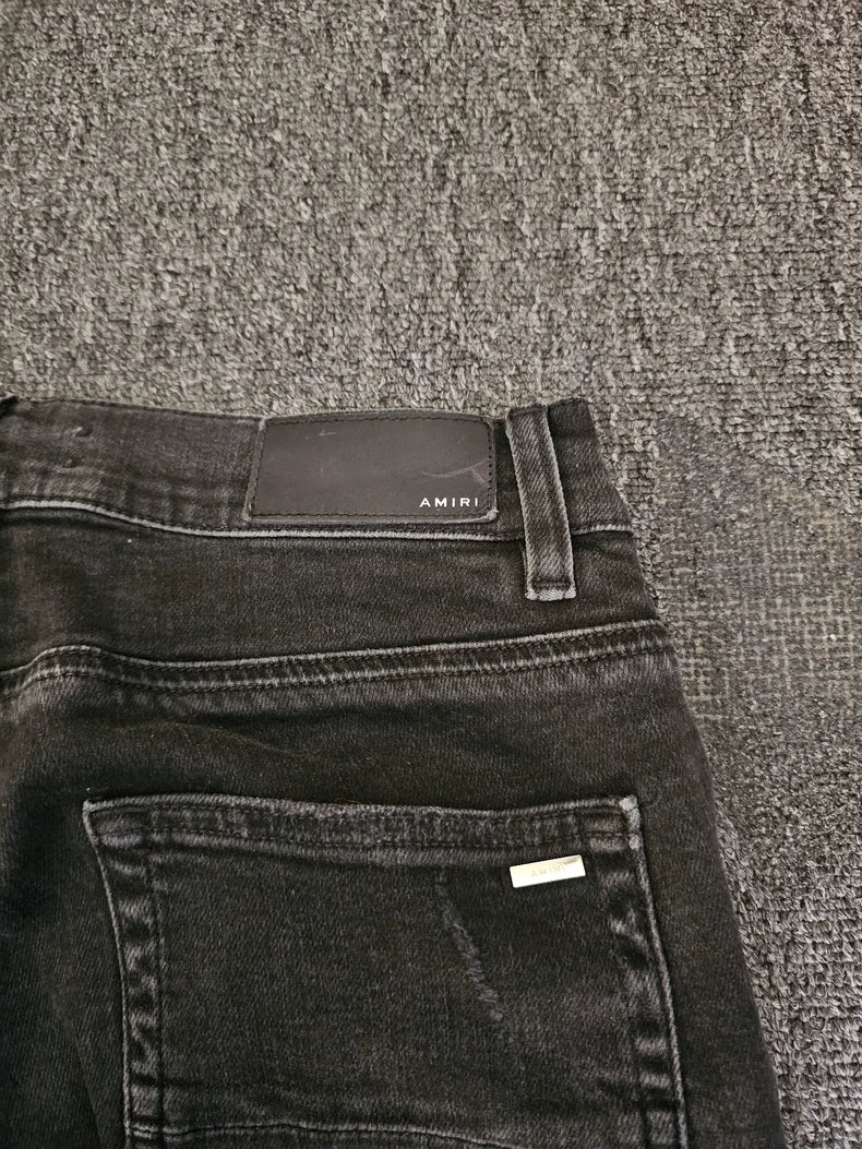Amiri MX1 Distressed Black Jeans-yf
