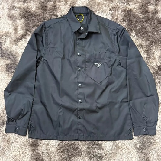 Prada Triangle Logo Nylon Shirt Jacket