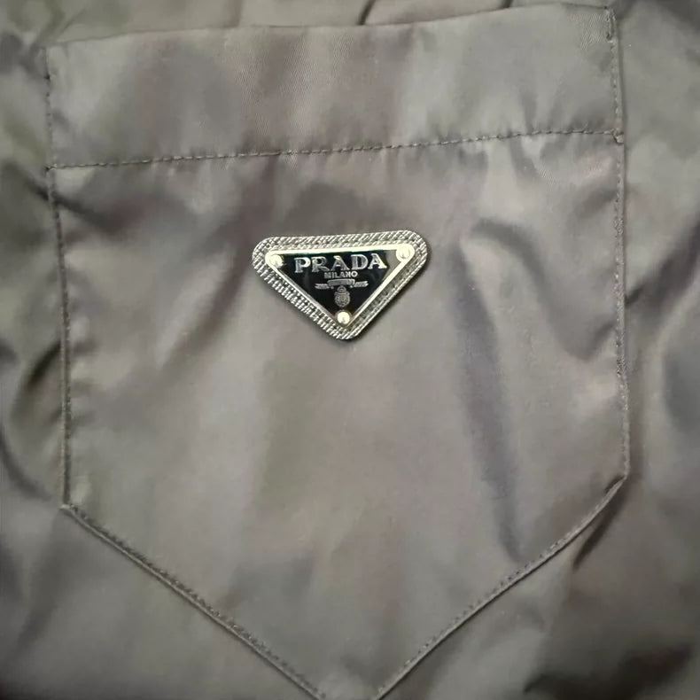 Prada Triangle Logo Nylon Shirt Jacket