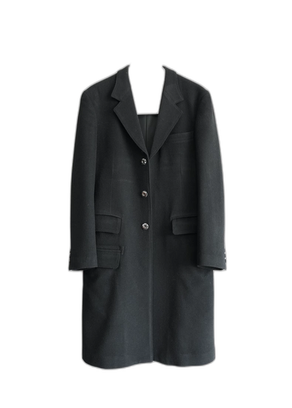 Yohji Yamamoto Wool Overcoat With Press Buttons
