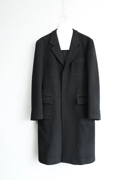 Yohji Yamamoto Wool Overcoat With Press Buttons