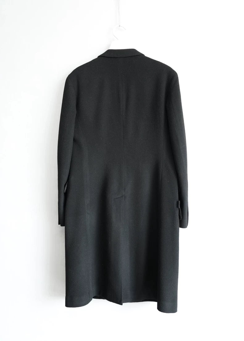 Yohji Yamamoto Wool Overcoat With Press Buttons