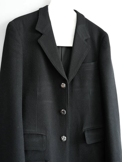 Yohji Yamamoto Wool Overcoat With Press Buttons