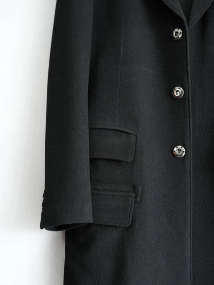 Yohji Yamamoto Wool Overcoat With Press Buttons
