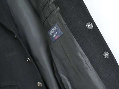 Yohji Yamamoto Wool Overcoat With Press Buttons