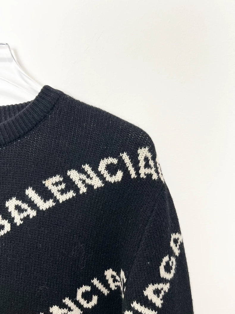 Balenciaga Classic Sweater in Black Color-zp