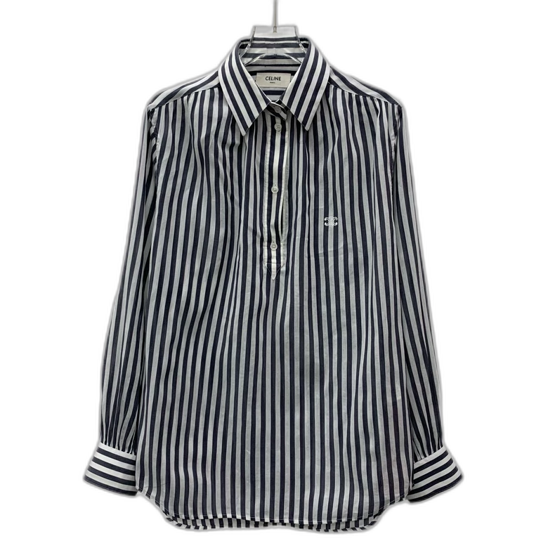Celine Striped Long Sleeve Cotton Shirt