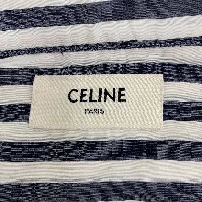 Celine Striped Long Sleeve Cotton Shirt