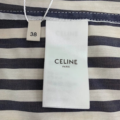 Celine Striped Long Sleeve Cotton Shirt