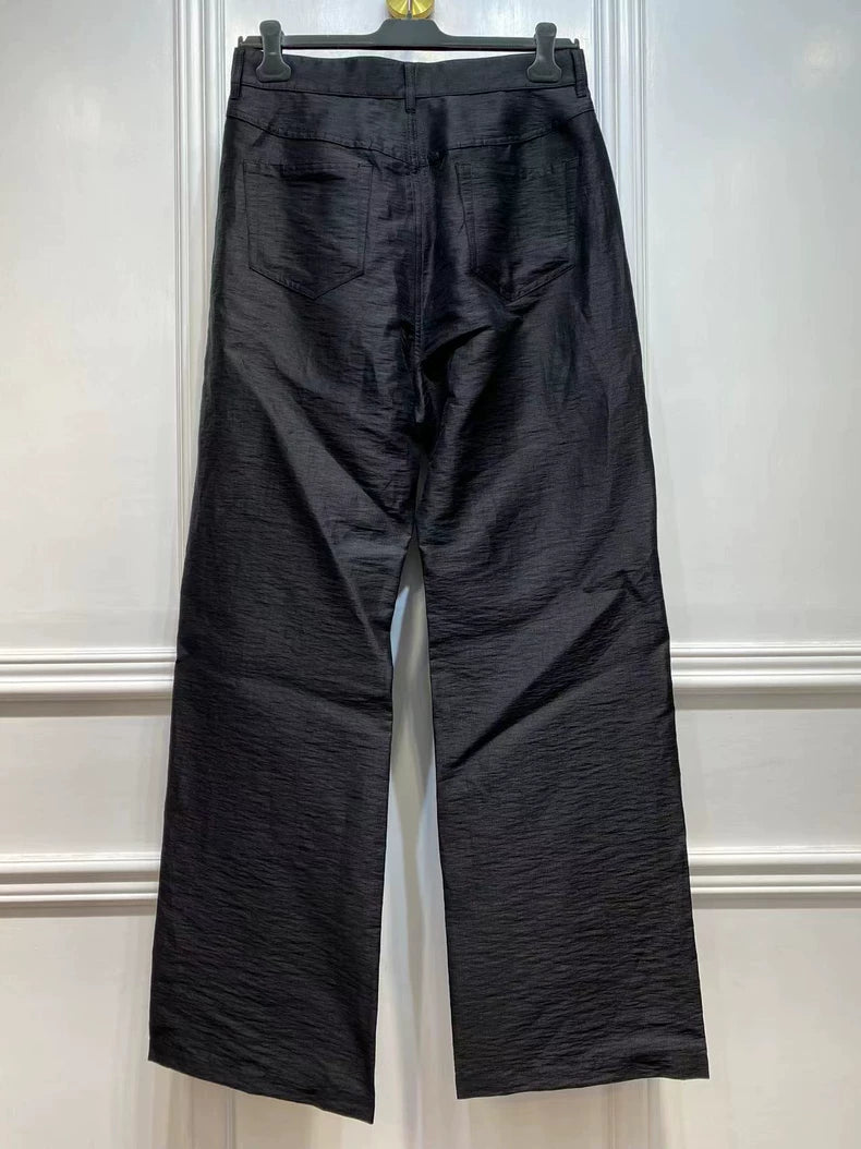 Rick Owens Men's Black Wide-Leg Casual Pants