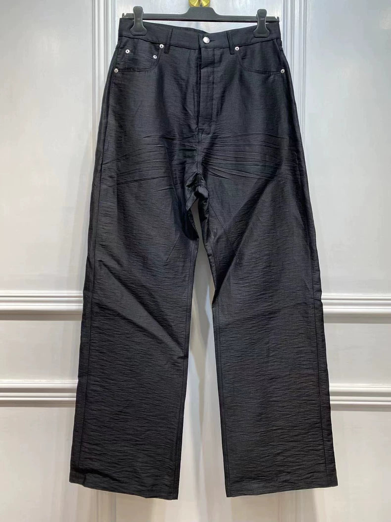 Rick Owens Men's Black Wide-Leg Casual Pants