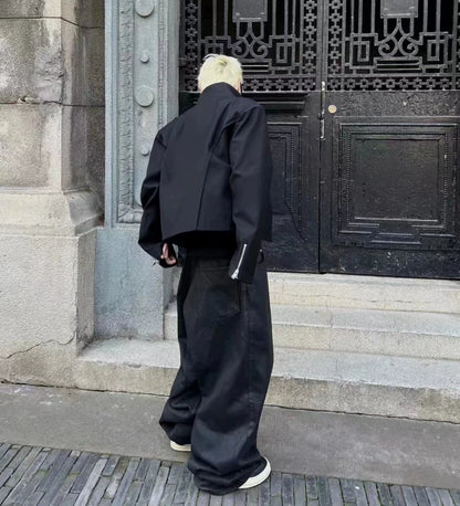 Rick Owens Men's Black Wide-Leg Casual Pants