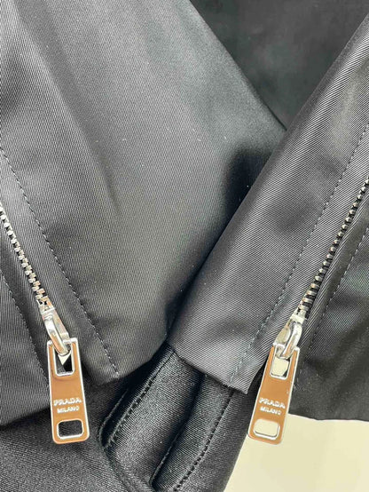 Black Crystal Triangle Logo Mini Skirt