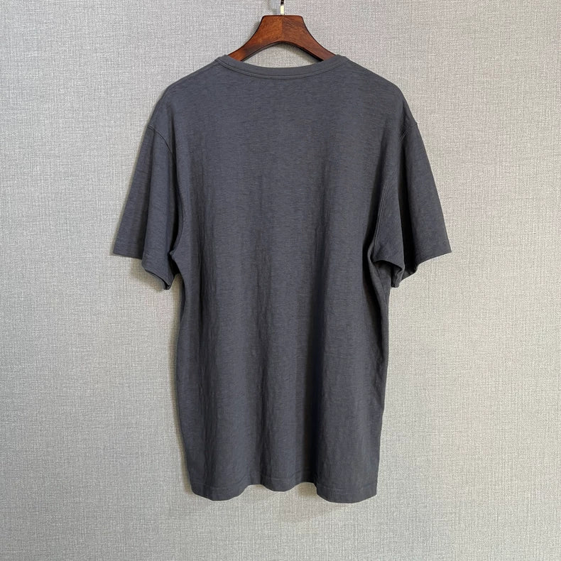 Dior Grey Logo Short Sleeve T-Shirt