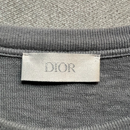 Dior Grey Logo Short Sleeve T-Shirt