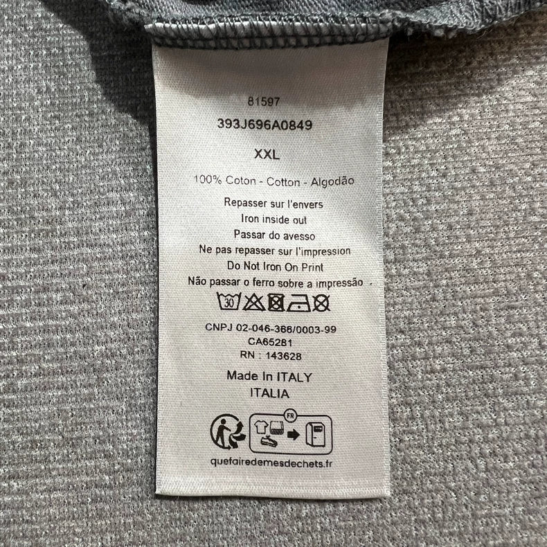 Dior Grey Logo Short Sleeve T-Shirt