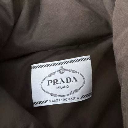 Prada Triangular Logo Short Down Vest