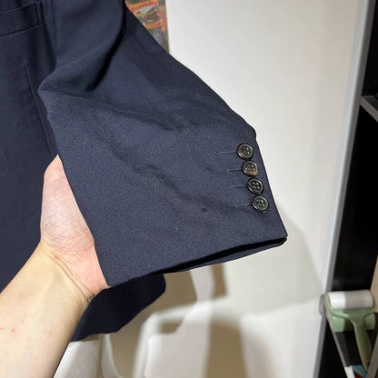 Vintage Blue Double-Breasted Wool Suit