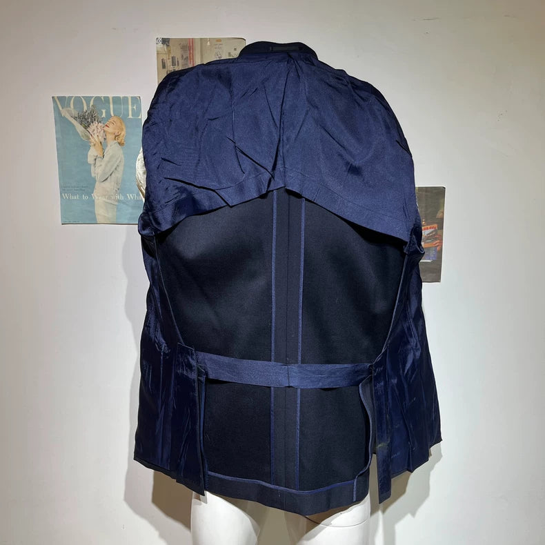 Vintage Blue Double-Breasted Wool Suit