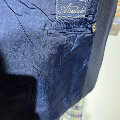 Vintage Blue Double-Breasted Wool Suit