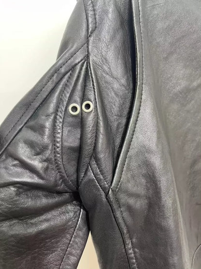 Black Leather Biker Jacket by Saint Laurent