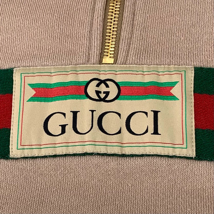 Gucci Brown Stripe Hoodie with Logo Print