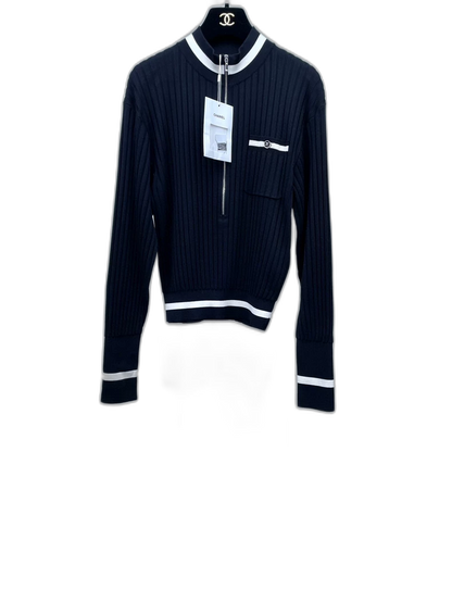 Chanel Black and White Knitted Top