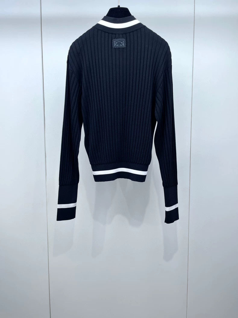 Chanel Black and White Knitted Top