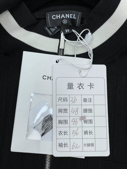 Chanel Black and White Knitted Top