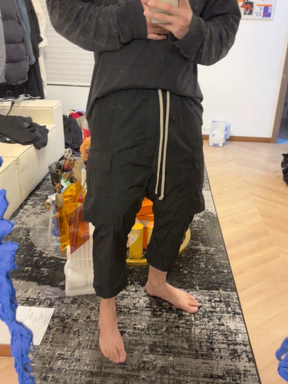 Rick Owens Nylon Cargo Cropped Pants