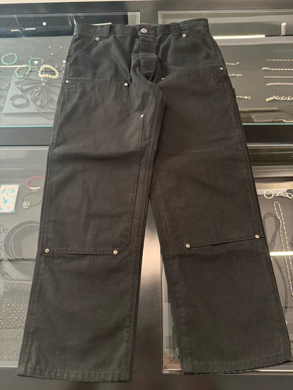 Chrome Hearts Black Double Knee Cargo Pants-yf