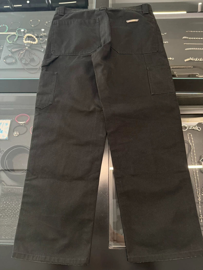 Chrome Hearts Black Double Knee Cargo Pants-yf