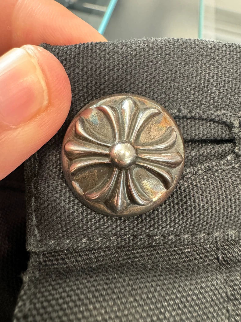 Chrome Hearts Black Double Knee Cargo Pants-yf