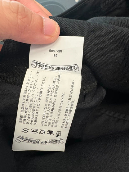 Chrome Hearts Black Double Knee Cargo Pants-yf