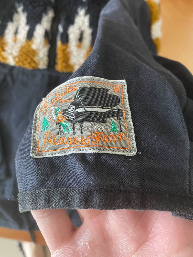 kapital ethnic patchwork coat corduroy collar