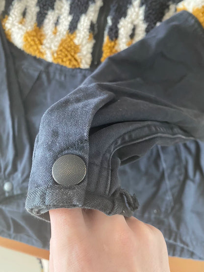 kapital ethnic patchwork coat corduroy collar