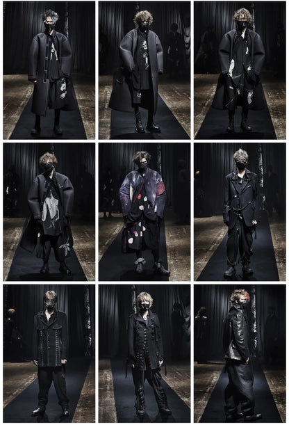 Yohji Yamamoto Abstract-Print Silk Shorts