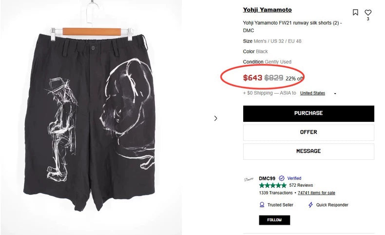 Yohji Yamamoto Abstract-Print Silk Shorts