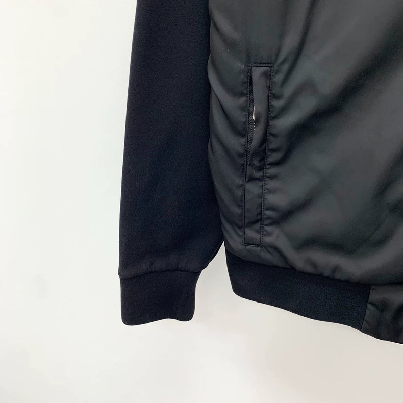Prada Black Hooded Zip Jacket M Size